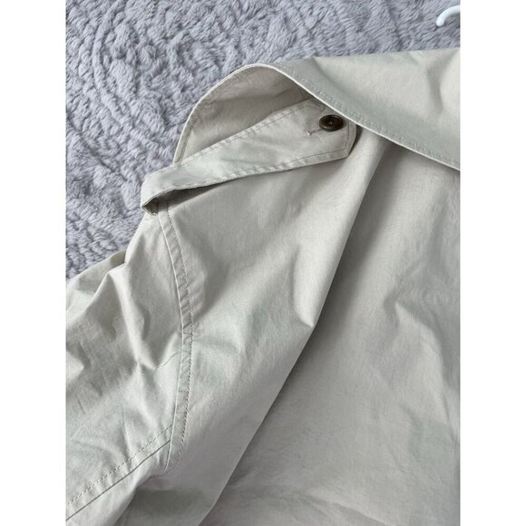 AE77 Trench Coat Cropped Utility Bone Khaki Women's Size XL, NWT - Picture 16 of 16